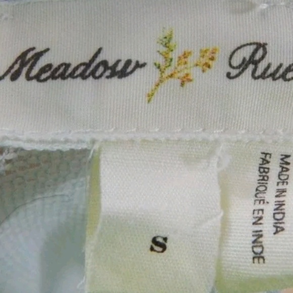 Meadow Rue Anthro Cutwork Mesh Buttondown - Picture 6 of 7